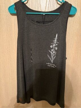 Charcoal Floral Graphic Women’s Tank Top
